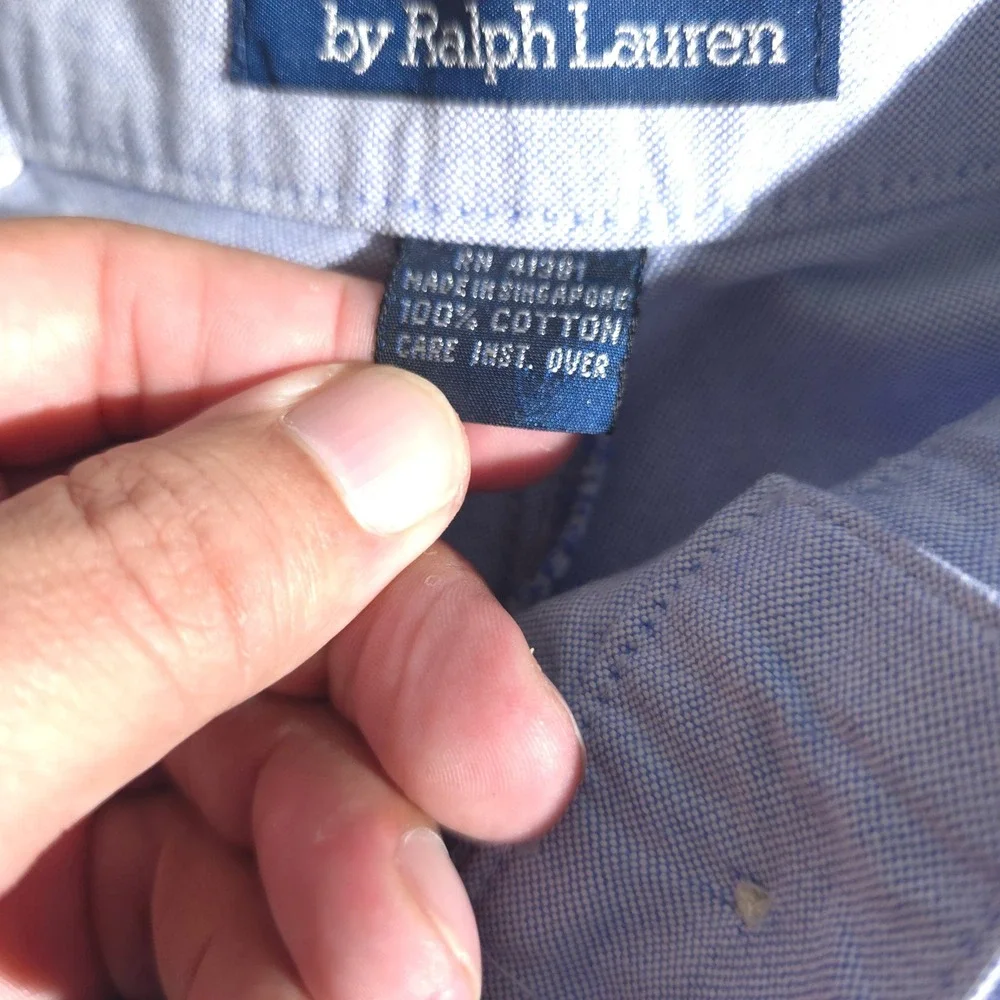 Polo by Ralph Lauren Men Blue Chino Pants Cotton Casual Trousers 34 x 27 Preppy